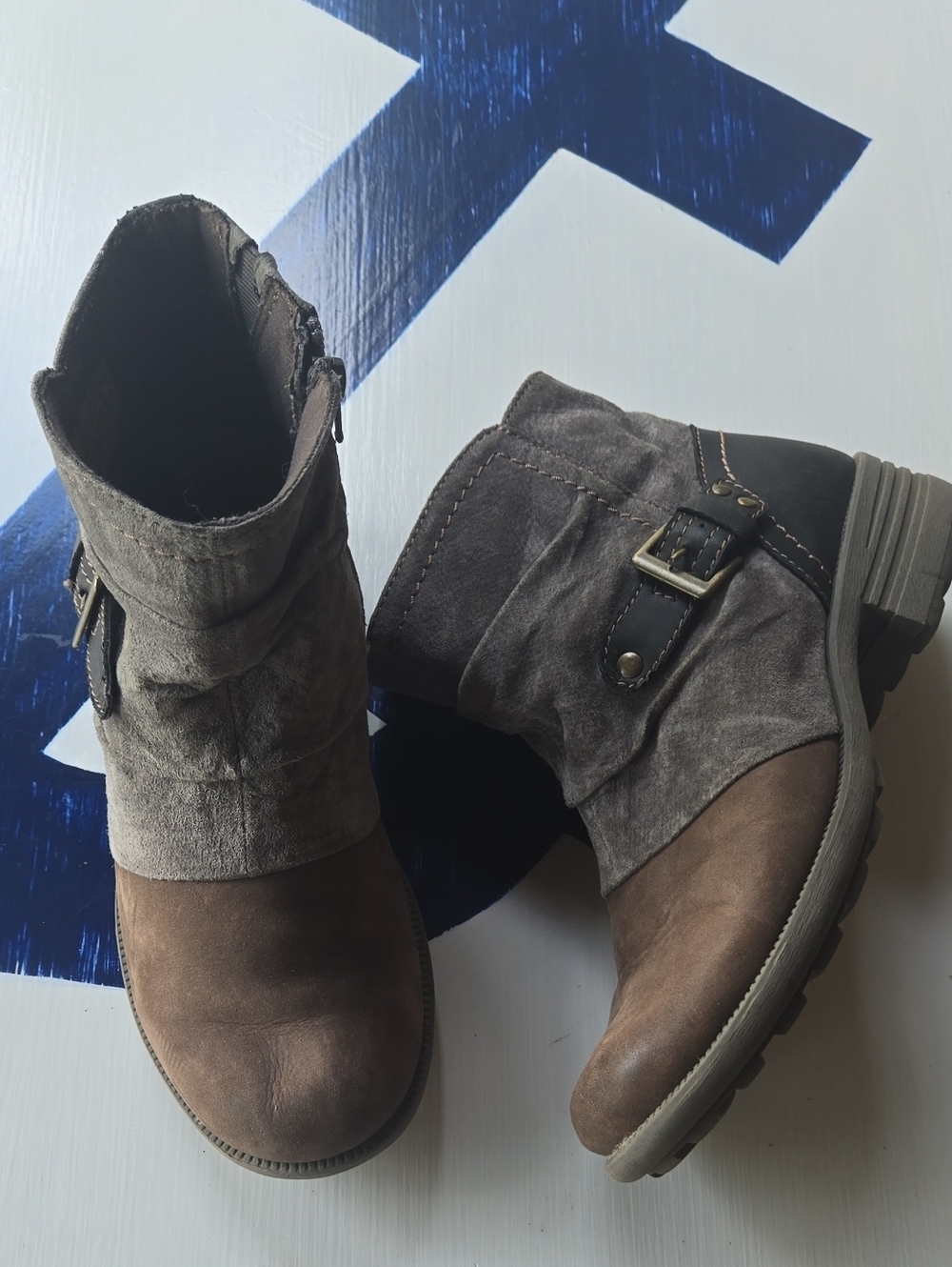 Earth Origins Phoenix Color Block Ankle Bootie Size US 8